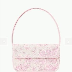 STAUD Pink Floral Shoulder Bag